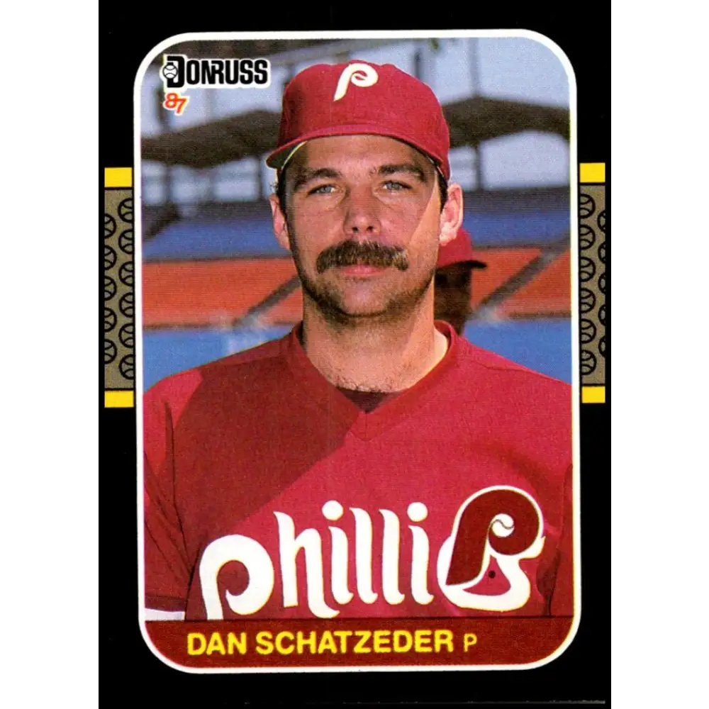 1987 Donruss #482 Dan Schatzeder EX Excellent Philadelphia Phillies Baseball Card  Image 1