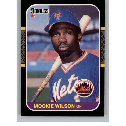 1987 Donruss #487 Mookie Wilson EX Excellent New York Mets Baseball Card  Image 1