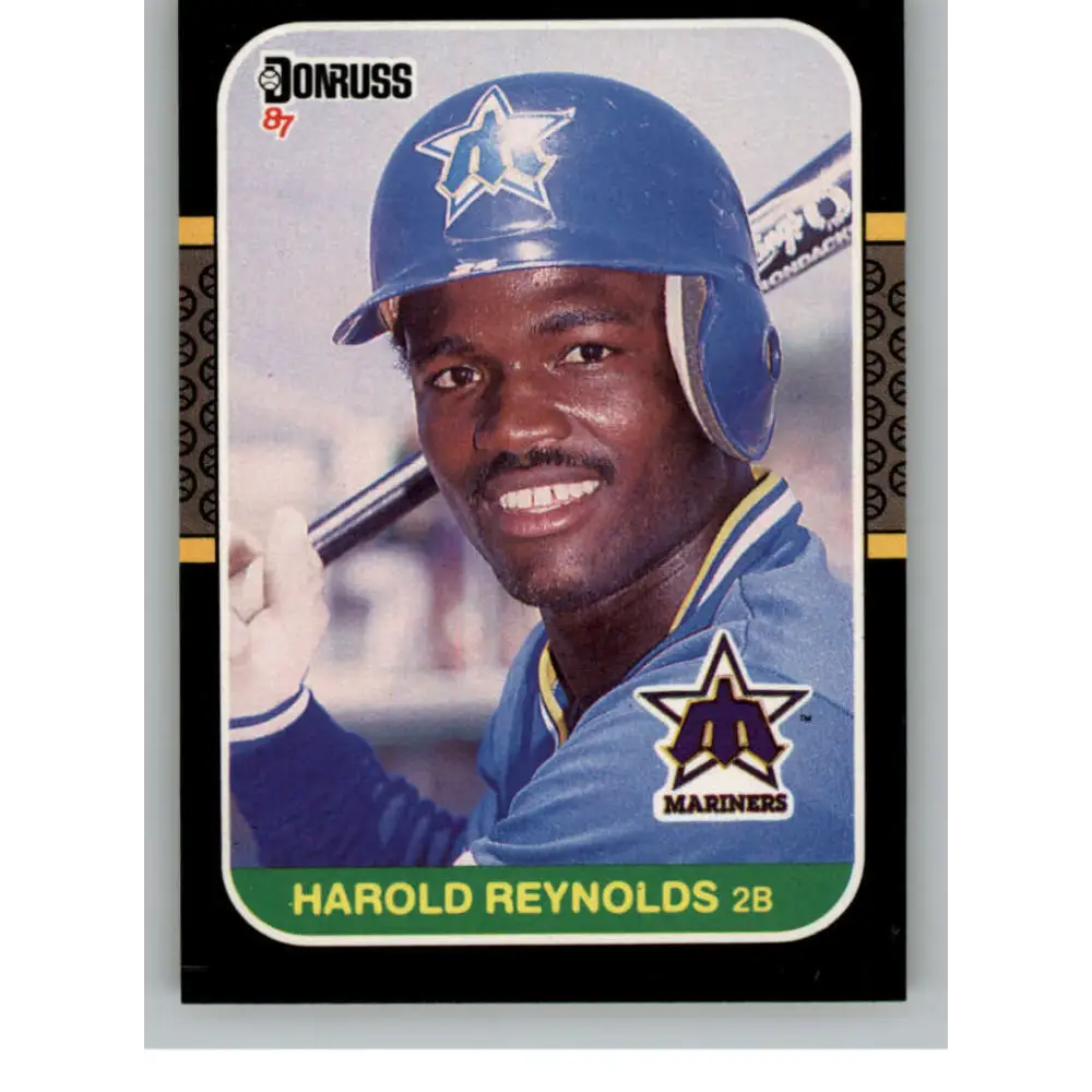 1987 Donruss #489 Harold Reynolds EX Excellent Seattle Mariners Baseball Card  Image 1