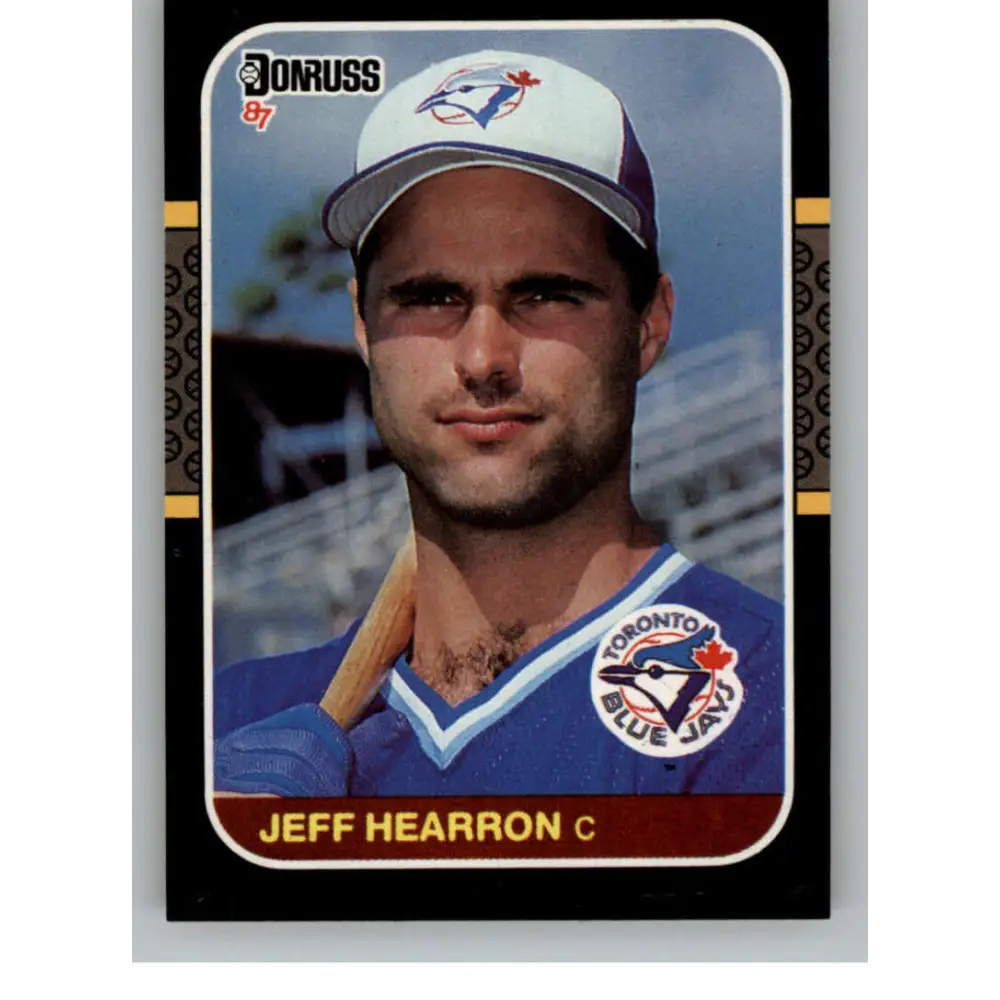 1987 Donruss #490 Jeff Hearron EX Excellent RC Rookie Toronto Blue Jays Baseball Card  Image 1