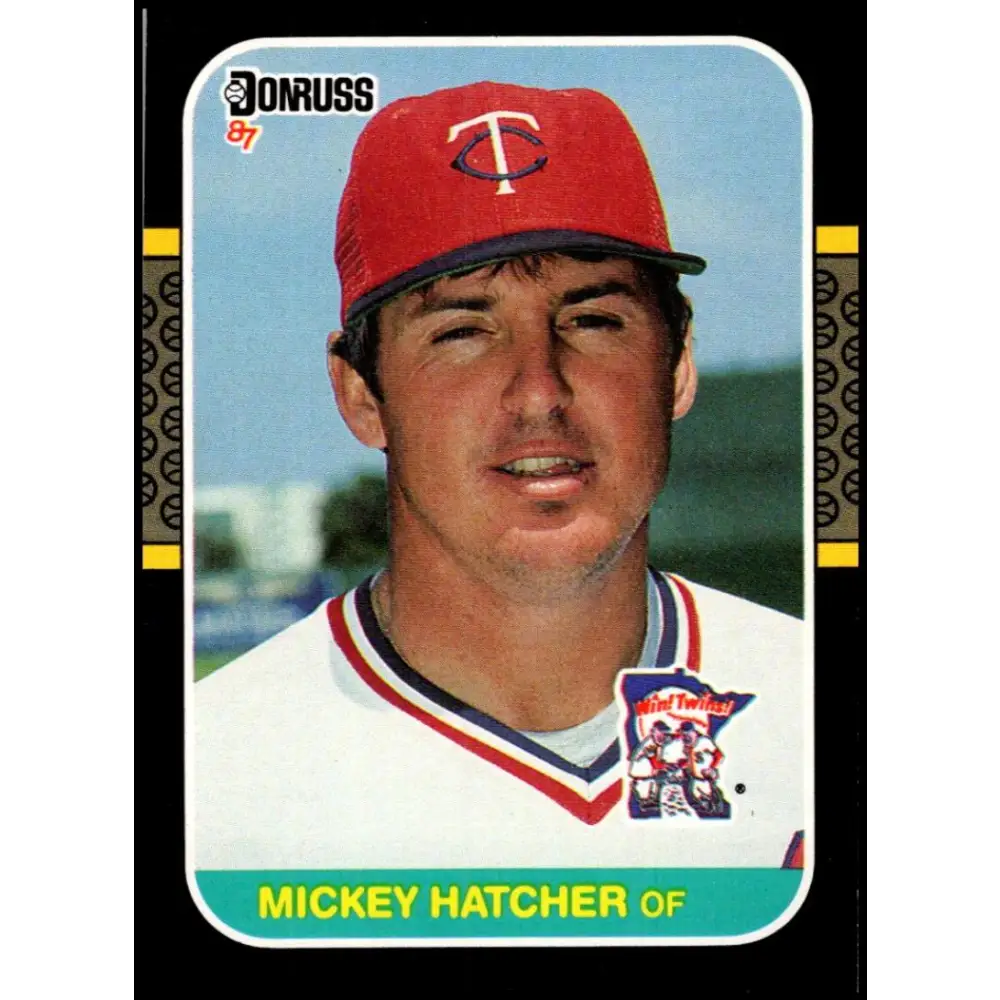 1987 Donruss #491 Mickey Hatcher EX Excellent Minnesota Twins Baseball Card  Image 1