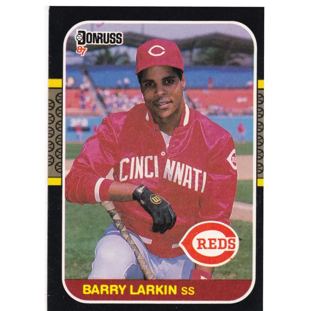 1987 Donruss #492 Barry Larkin EX Excellent RC Rookie Cincinnati Reds Baseball Card  Image 1
