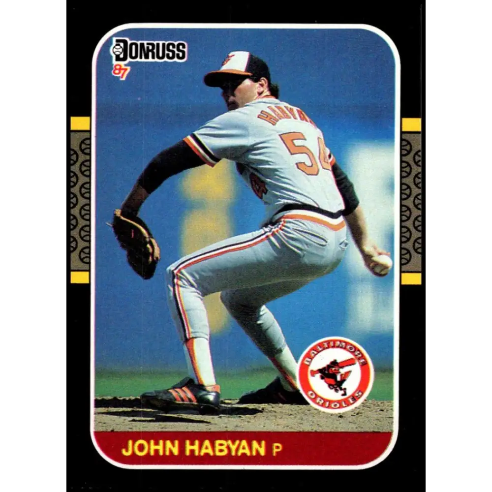 1987 Donruss #494 John Habyan EX Excellent Baltimore Orioles Baseball Card  Image 1