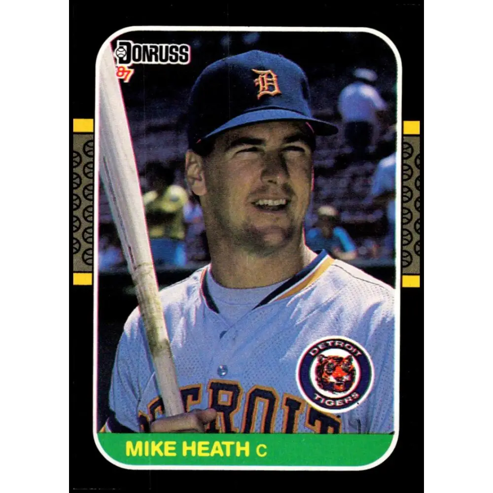 1987 Donruss #496 Mike Heath EX Excellent Detroit Tigers Baseball Card  Image 1