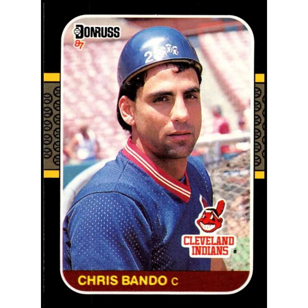 1987 Donruss #501 Chris Bando EX Excellent Cleveland Indians Baseball Card  Image 1