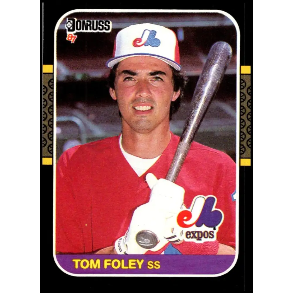 1987 Donruss #504 Tom Foley EX Excellent Montreal Expos Baseball Card  Image 1