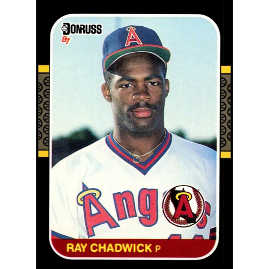 1987 Donruss #505 Ray Chadwick EX Excellent RC Rookie California Angels Baseball Card  Image 1