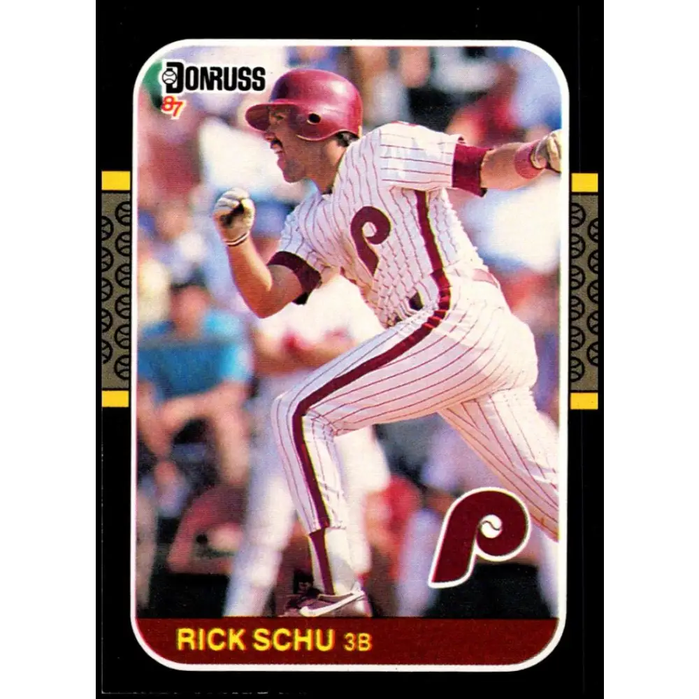 1987 Donruss #509 Rick Schu EX Excellent Philadelphia Phillies Baseball Card  Image 1