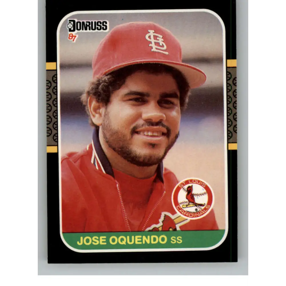 1987 Donruss #510 Jose Oquendo EX Excellent St. Louis Cardinals Baseball Card  Image 1