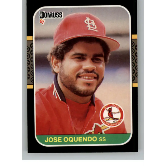 1987 Donruss #510 Jose Oquendo EX Excellent St. Louis Cardinals Baseball Card  Image 1
