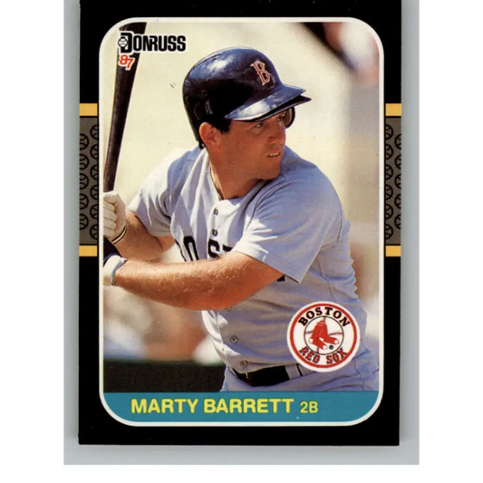 1987 Donruss #523 Marty Barrett EX Excellent Boston Red Sox Baseball Card  Image 1
