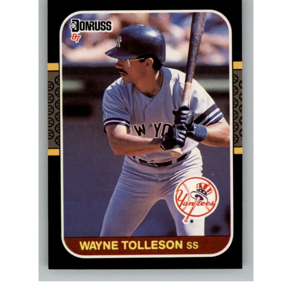 1987 Donruss #524 Wayne Tolleson EX Excellent New York Yankees Baseball Card  Image 1