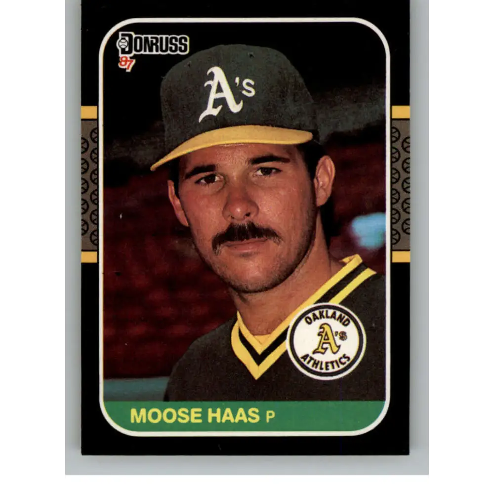 1987 Donruss #528 Moose Haas EX Excellent Oakland Athletics Baseball Card  Image 1