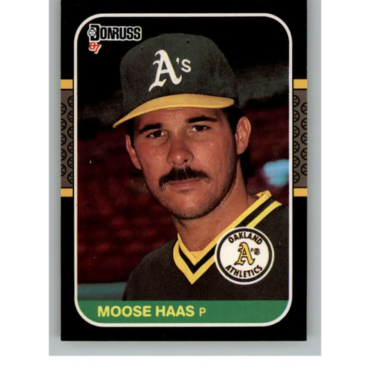 1987 Donruss #528 Moose Haas EX Excellent Oakland Athletics Baseball Card  Image 1