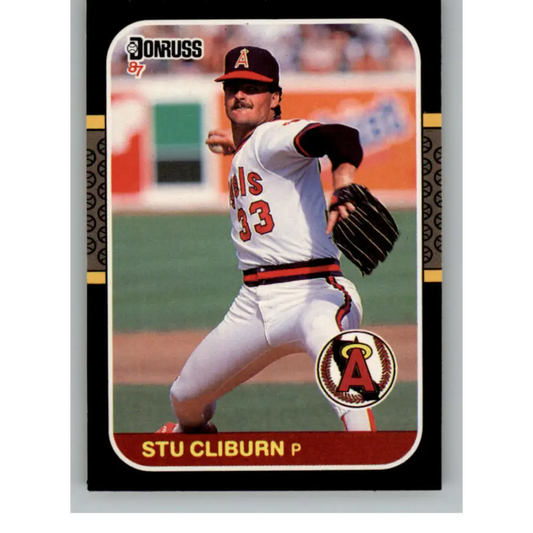 1987 Donruss #530 Stew Cliburn EX Excellent California Angels Baseball Card  Image 1