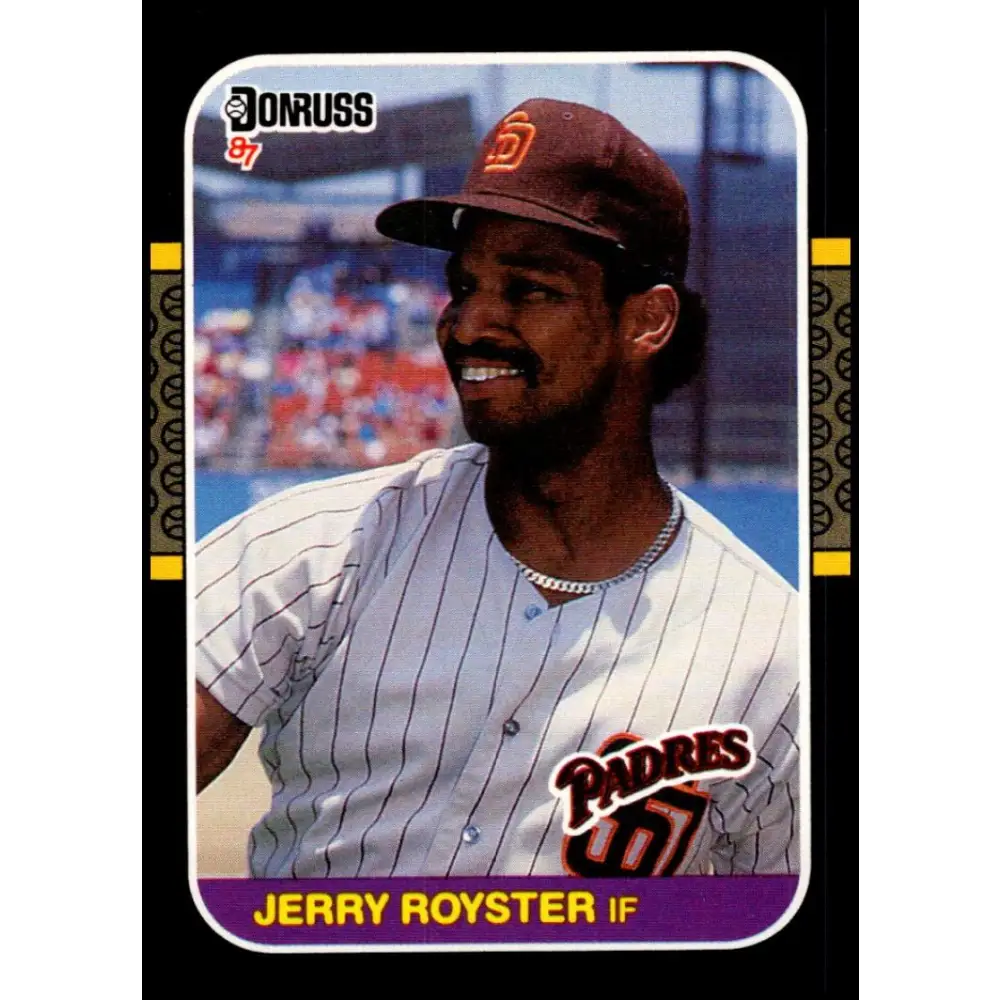 1987 Donruss #534 Jerry Royster EX Excellent San Diego Padres Baseball Card  Image 1