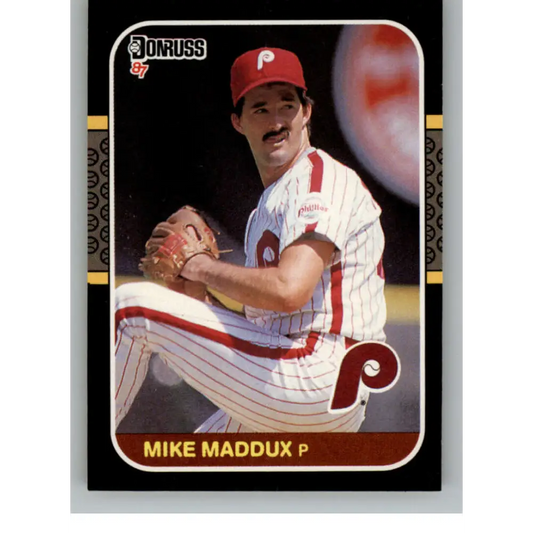1987 Donruss #535 Mike Maddux EX Excellent RC Rookie Philadelphia Phillies Baseball Card  Image 1