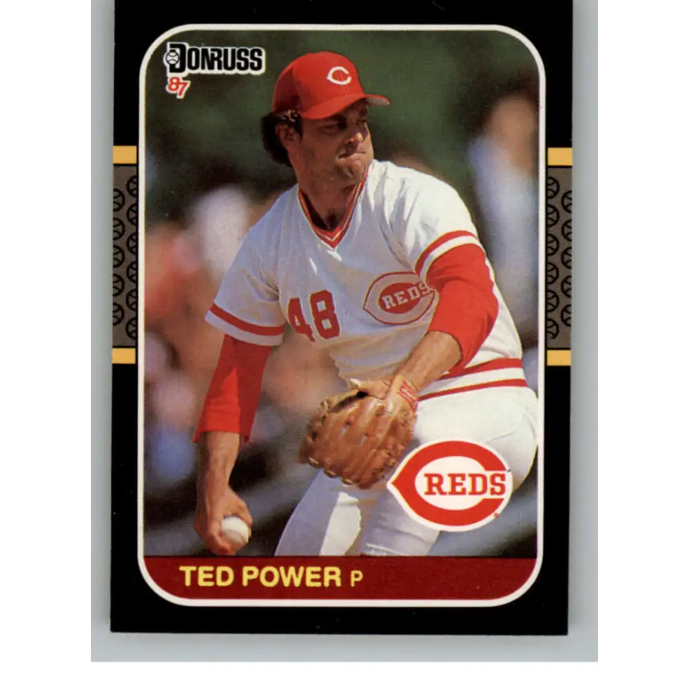 1987 Donruss #536 Ted Power EX Excellent Cincinnati Reds Baseball Card  Image 1
