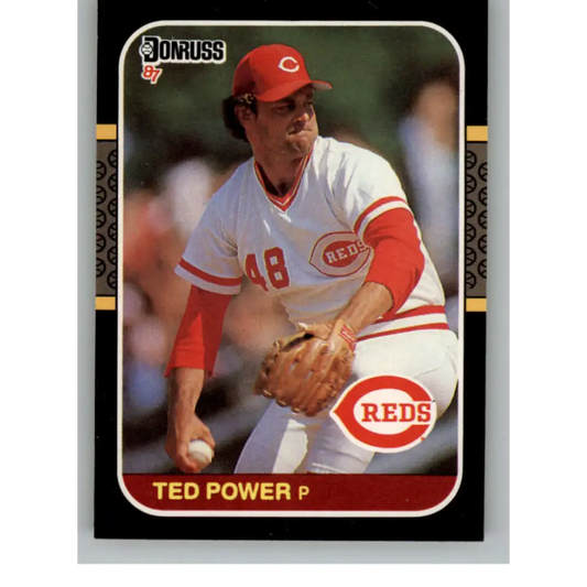 1987 Donruss #536 Ted Power EX Excellent Cincinnati Reds Baseball Card  Image 1