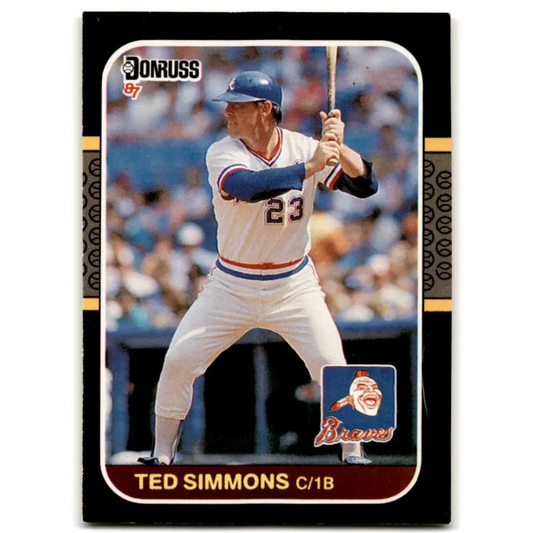 1987 Donruss #537 Ted Simmons EX Excellent Atlanta Braves Baseball Card  Image 1