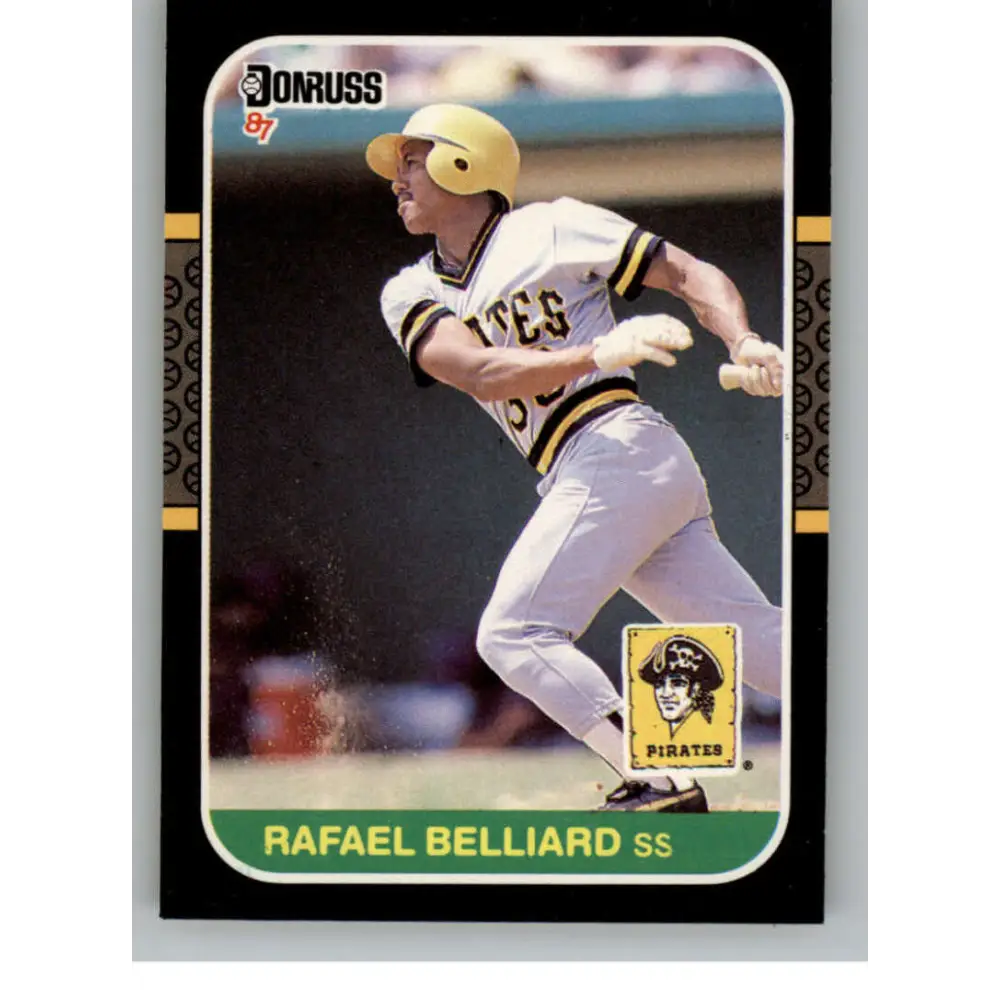 1987 Donruss #538 Rafael Belliard EX Excellent RC Rookie Pittsburgh Pirates Baseball Card  Image 1