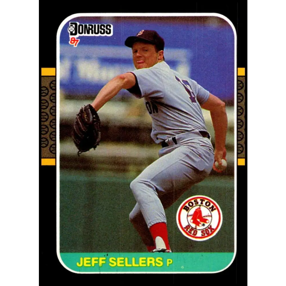 1987 Donruss #544 Jeff Sellers EX Excellent Boston Red Sox Baseball Card  Image 1
