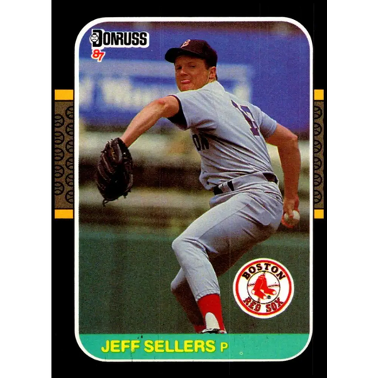 1987 Donruss #544 Jeff Sellers EX Excellent Boston Red Sox Baseball Card  Image 1