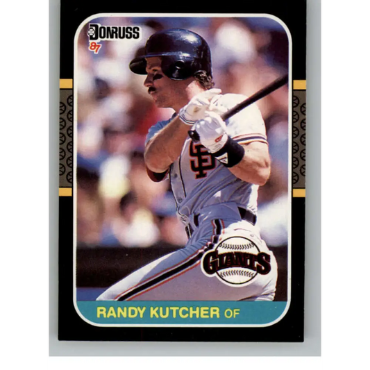 1987 Donruss #547 Randy Kutcher EX Excellent RC Rookie San Francisco Giants Baseball Card  Image 1