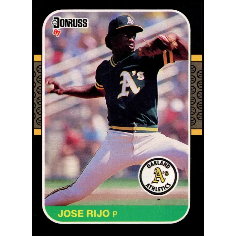 1987 Donruss #55 Jose Rijo EX Excellent Oakland Athletics Baseball Card  Image 1