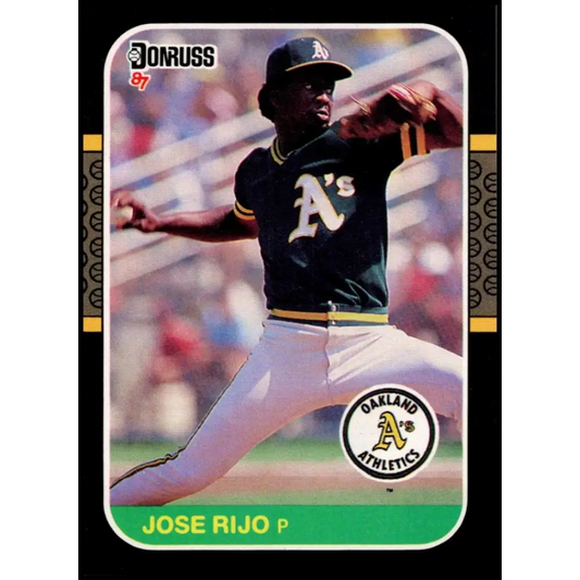 1987 Donruss #55 Jose Rijo EX Excellent Oakland Athletics Baseball Card  Image 1
