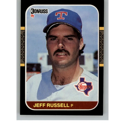 1987 Donruss #550 Jeff Russell EX Excellent Texas Rangers Baseball Card  Image 1
