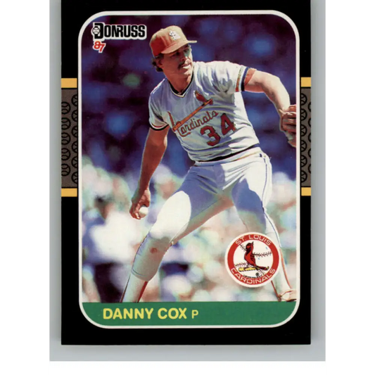 1987 Donruss #553 Danny Cox EX Excellent St. Louis Cardinals Baseball Card  Image 1
