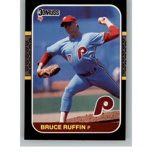 1987 Donruss #555 Bruce Ruffin EX Excellent RC Rookie Philadelphia Phillies Baseball Card  Image 1
