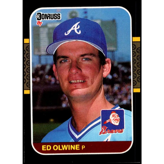 1987 Donruss #560 Ed Olwine EX Excellent RC Rookie Atlanta Braves Baseball Card  Image 1