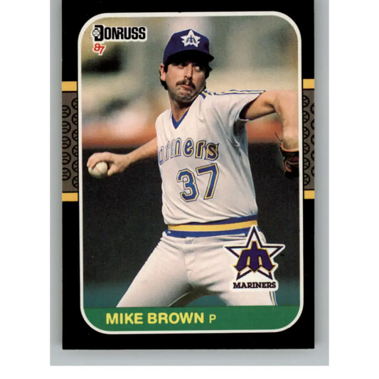 1987 Donruss #563 Mike Brown EX Excellent Seattle Mariners Baseball Card  Image 1