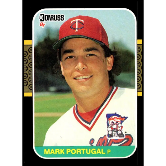 1987 Donruss #566 Mark Portugal EX Excellent RC Rookie Minnesota Twins Baseball Card  Image 1