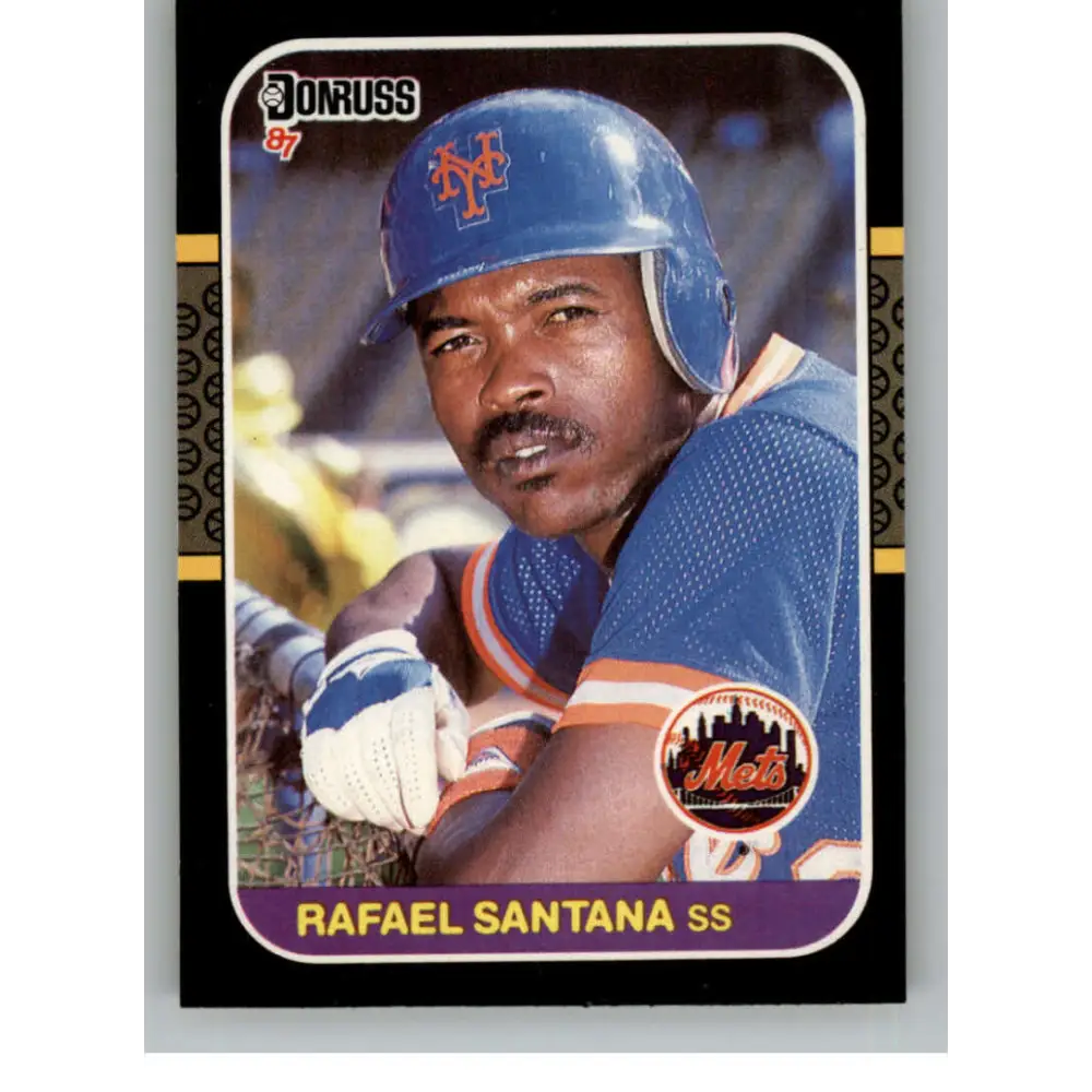 1987 Donruss #569 Rafael Santana EX Excellent New York Mets Baseball Card  Image 1
