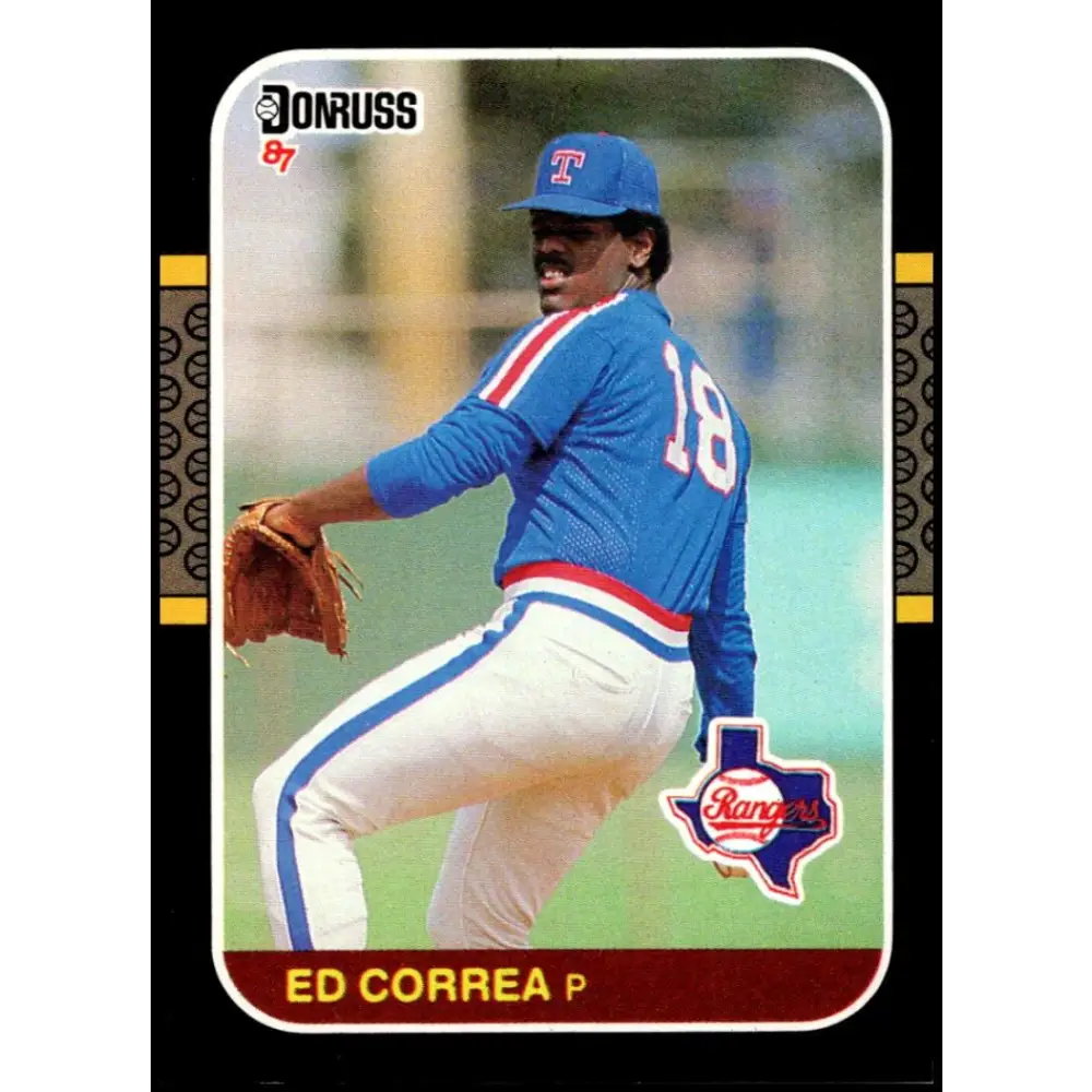 1987 Donruss #57 Ed Correa EX Excellent RC Rookie Texas Rangers Baseball Card  Image 1
