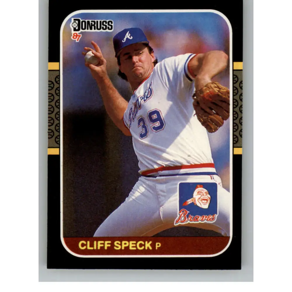 1987 Donruss #571 Cliff Speck EX Excellent Atlanta Braves Baseball Card  Image 1