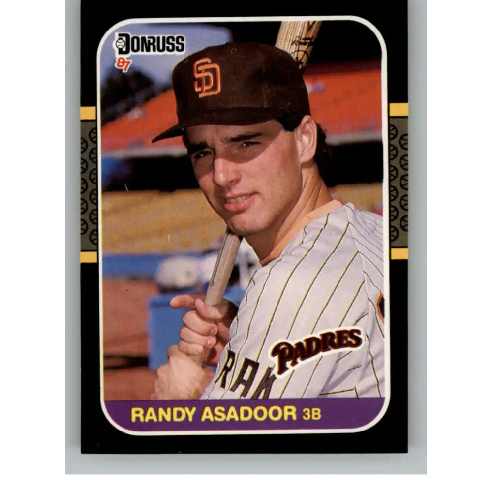 1987 Donruss #574 Randy Asadoor EX Excellent RC Rookie San Diego Padres Baseball Card  Image 1