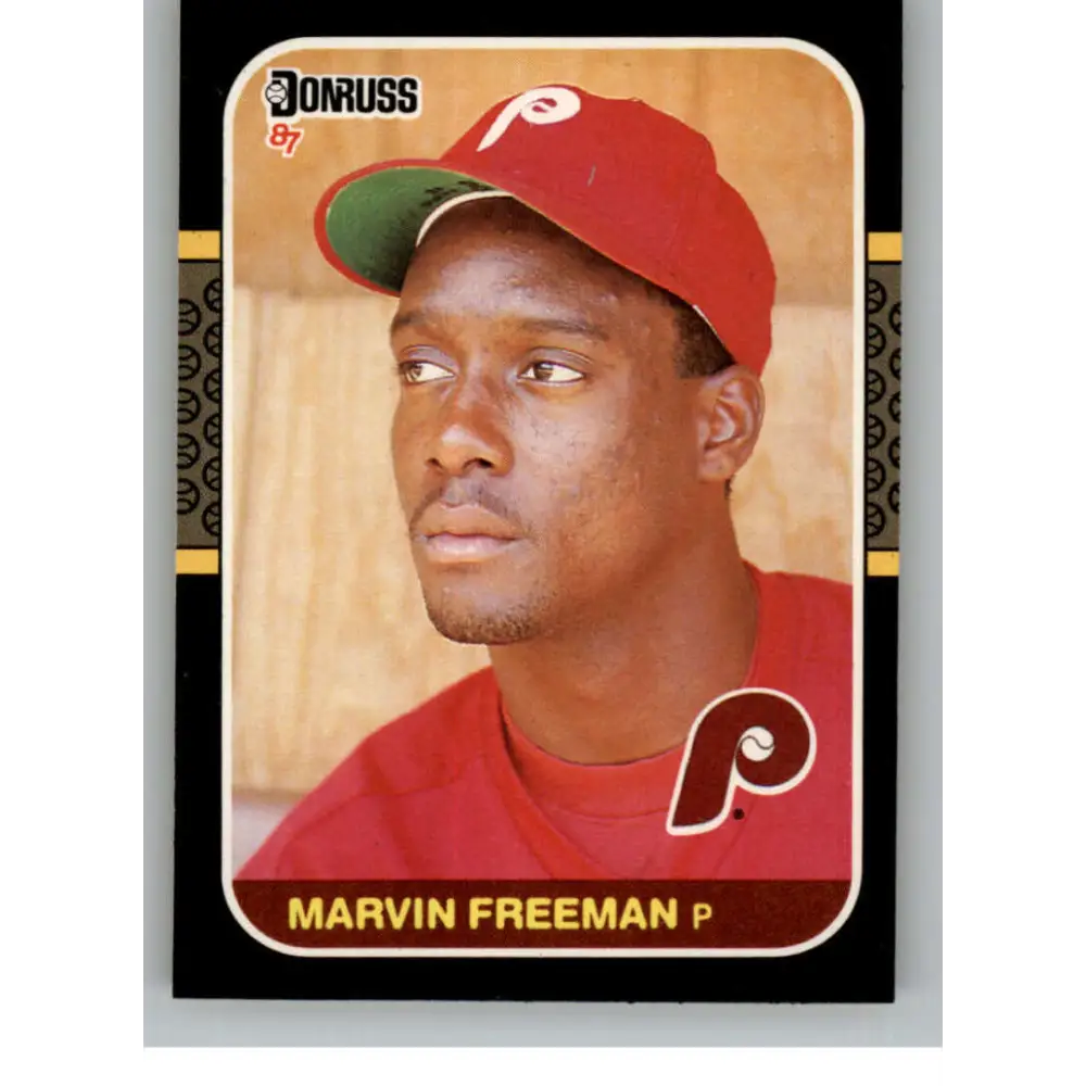 1987 Donruss #576 Marvin Freeman EX RC Rookie Philadelphia Phillies Baseball Card Image 1