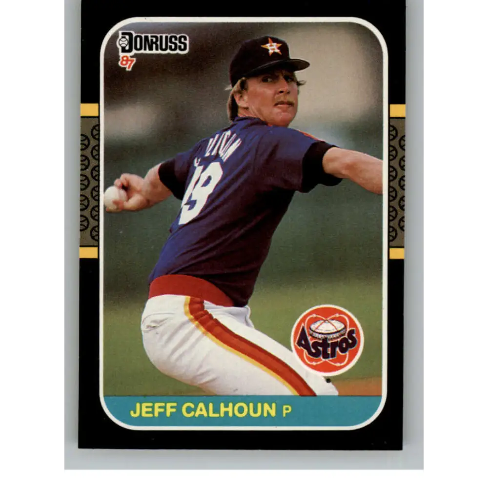 1987 Donruss #578 Jeff Calhoun EX Excellent Houston Astros Baseball Card  Image 1
