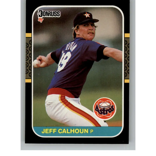 1987 Donruss #578 Jeff Calhoun EX Excellent Houston Astros Baseball Card  Image 1