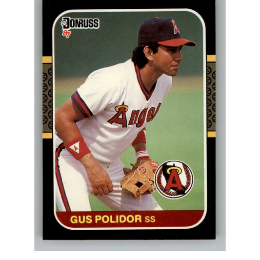 1987 Donruss #579 Gus Polidor EX Excellent California Angels Baseball Card  Image 1