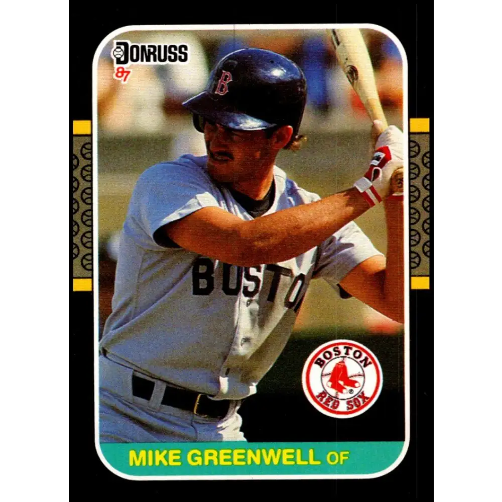 1987 Donruss #585 Mike Greenwell EX Excellent RC Rookie Boston Red Sox Baseball Card  Image 1