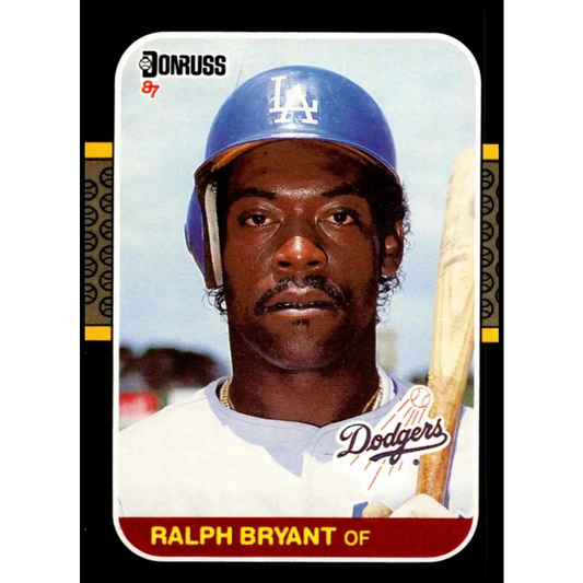 1987 Donruss #587 Ralph Bryant EX Excellent RC Rookie Los Angeles Dodgers Baseball Card  Image 1