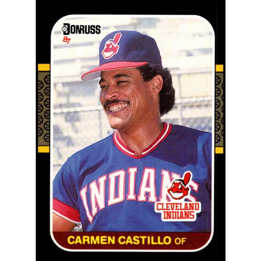 1987 Donruss #588 Carmen Castillo EX Excellent Cleveland Indians Baseball Card  Image 1