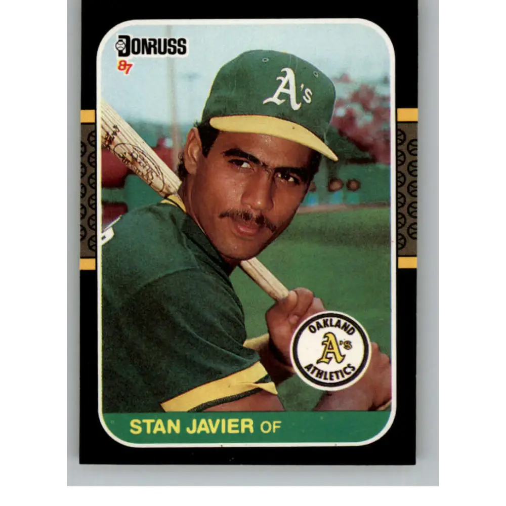 1987 Donruss #590 Stan Javier EX Excellent Oakland Athletics Baseball Card  Image 1