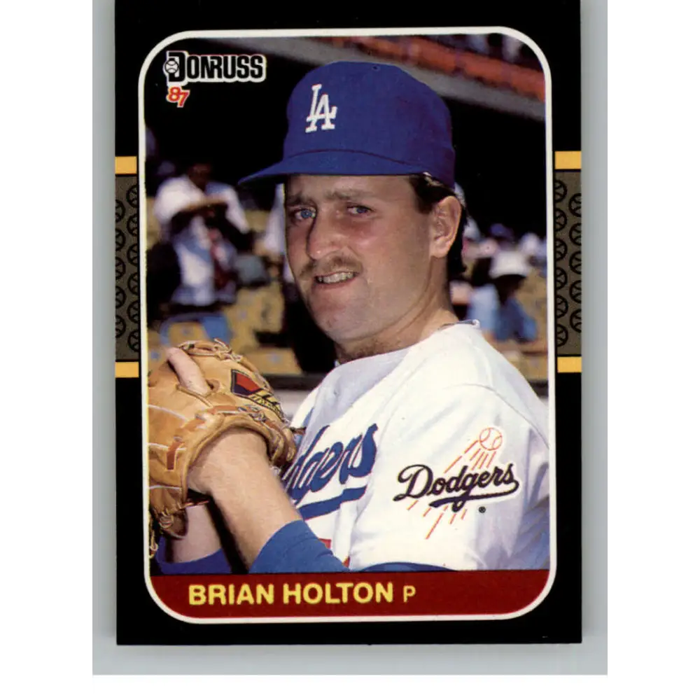 1987 Donruss #598 Brian Holton EX Excellent RC Rookie Los Angeles Dodgers Baseball Card  Image 1