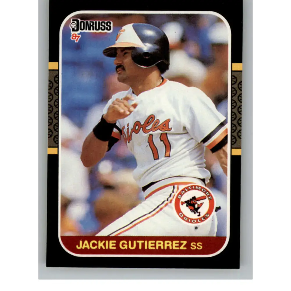1987 Donruss #601 Jackie Gutierrez EX Excellent Baltimore Orioles Baseball Card  Image 1